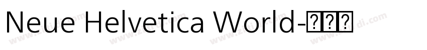 Neue Helvetica World字体转换